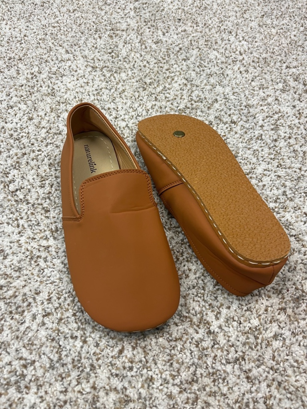Naturelink Women's Barefoot Leather Copper Earth Grounding Shoes in Brown